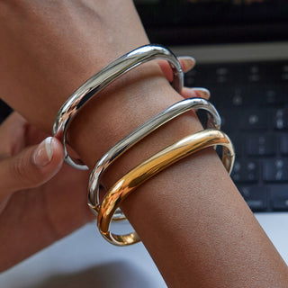 Dual-Tone Minimalist Cuff