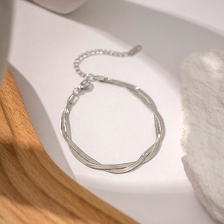 Silver Wave Bracelet