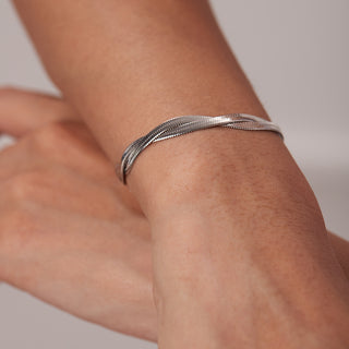 Silver Wave Bracelet