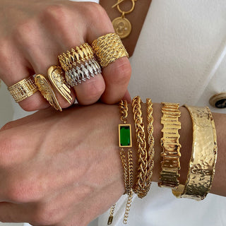 Hammered Gold Cuff