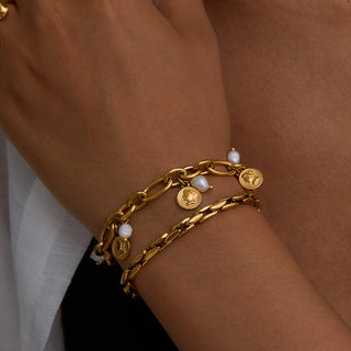 Coin & Pearl Bracelet