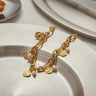 Coin & Pearl Bracelet