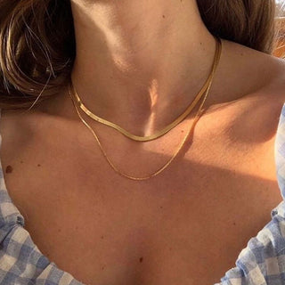 Lustre Herringbone Duo Chain