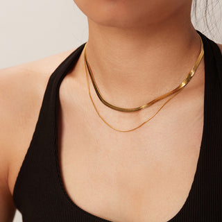 Lustre Herringbone Duo Chain