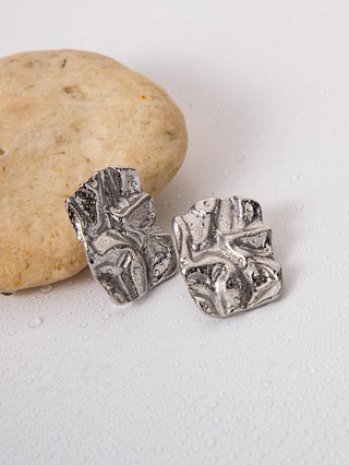 Crushed Silver Studs