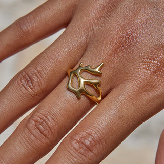 Coral Vein Ring