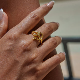 Coral Vein Ring