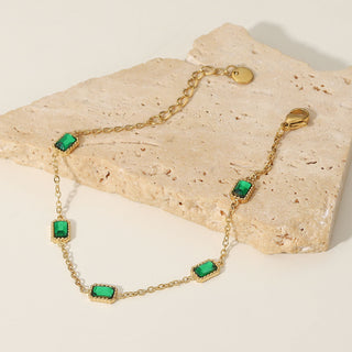 Emerald Charm Bracelet