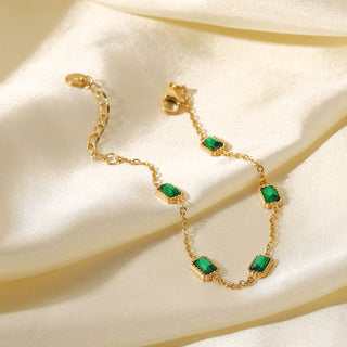 Emerald Charm Bracelet