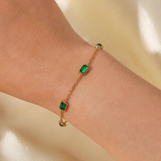 Emerald Charm Bracelet