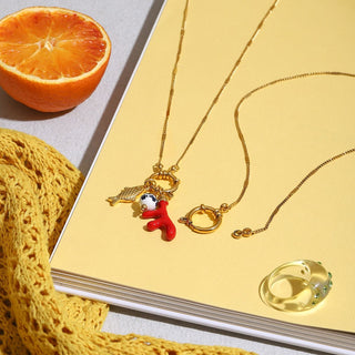 Coral Voyage Charm Necklace