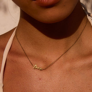 Luv Script Necklace