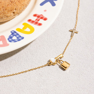 Lock & Key Charm Necklace
