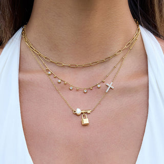 Lock & Key Charm Necklace