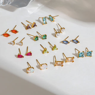 Birthstone Earrings - Mini Studs