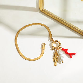 Coral Charm Bracelet