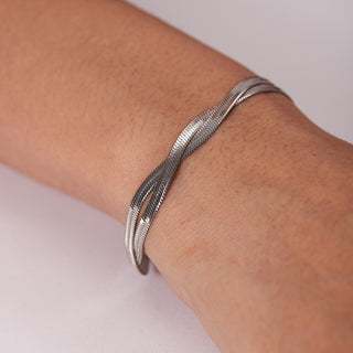 Silver Wave Bracelet