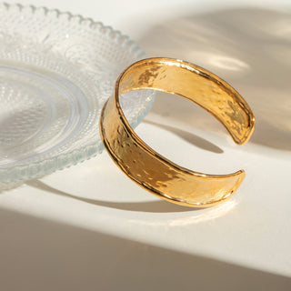Hammered Gold Cuff