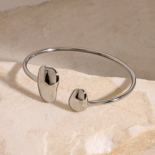 Dune Open Bangle – Silver