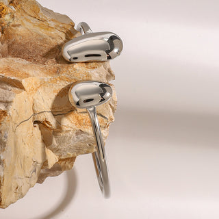 Dune Open Bangle – Silver