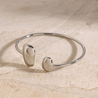 Dune Open Bangle – Silver