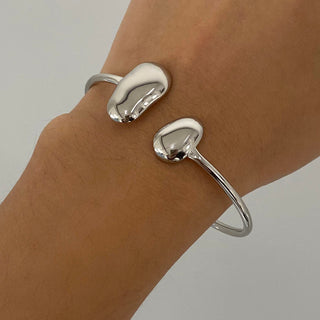 Dune Open Bangle – Silver