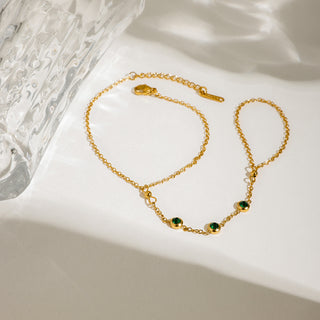 Aurora Emerald Hand Chain