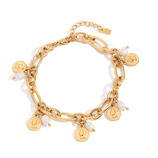 Coin & Pearl Bracelet