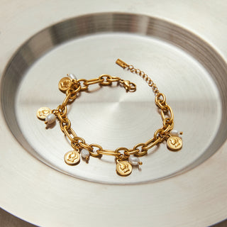 Coin & Pearl Bracelet