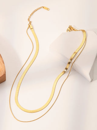 Lustre Herringbone Duo Chain