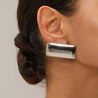 Sculpted Slate Hoops