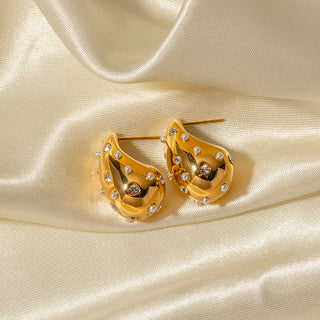 Stardrop Pearl Hoops