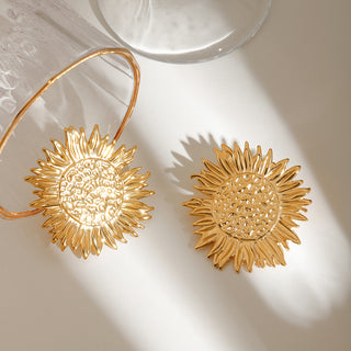Solara Bloom Earrings — 18K gold plated waterproof stud earrings by IAM
