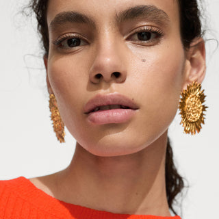 Solara Bloom Earrings — 18K gold plated waterproof stud earrings by IAM