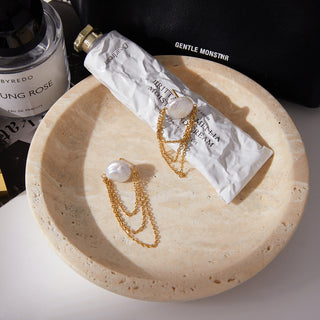 Pearl Drift Chain Earrings