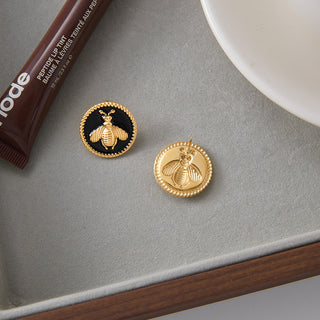 Noir Honey Studs — 18K gold plated waterproof stud earrings by IAM