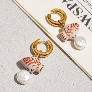 Tide Charm Hoops