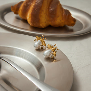 Honeyguard Pearl Studs