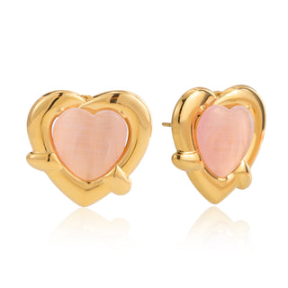 Blush Heart Earrings