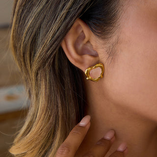 Blush Heart Earrings