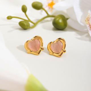 Blush Heart Earrings