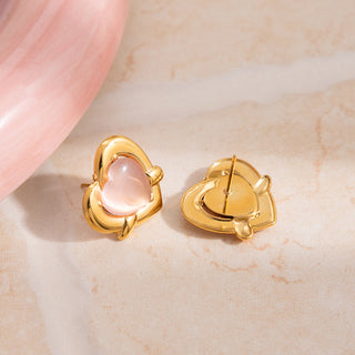 Blush Heart Earrings
