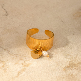 Golden Tide Pearl Ring