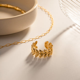 Golden Laurel Ring