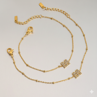 Luna Pavé Initial Bracelet