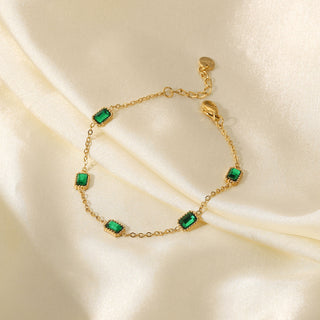 Emerald Charm Bracelet