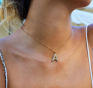 Pavé Initial Necklace