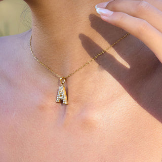 Pavé Initial Necklace